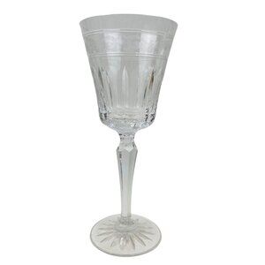 Wedgwood Monarch Crystal Water Wine Stem Glass Goblet 8 7/8" Etched Heavy Vtg